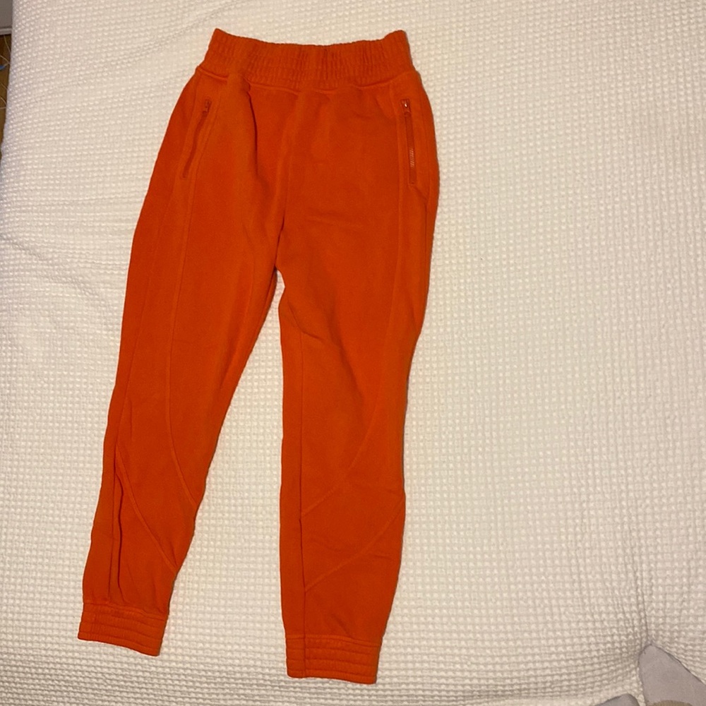 Fabletics orange joggers